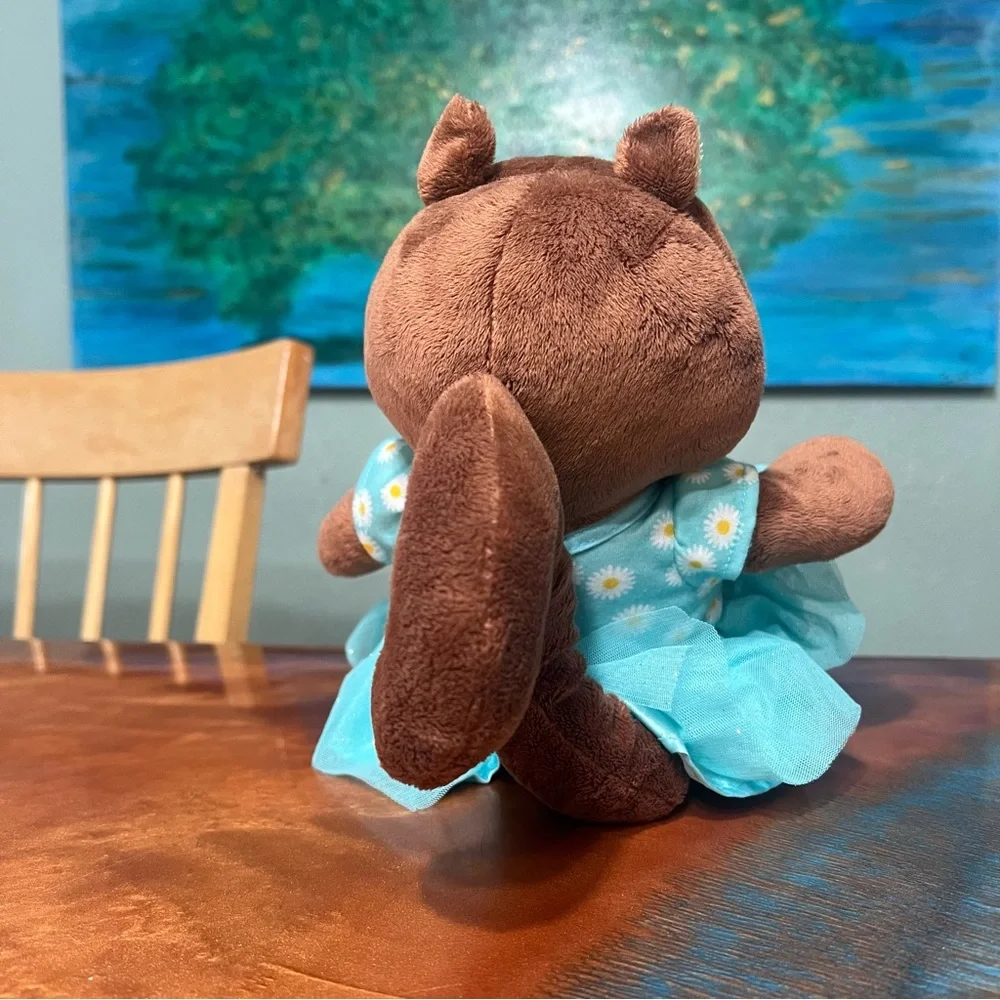 Build a Bear great Wolf Lodge, Sammy the squirrel plush with blue dress